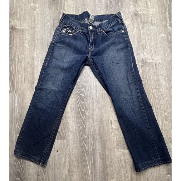 True Religion Jeans Men's Size 32 Straight Leg Mid Rise Causal Denim Blue - Picture 1 of 11
